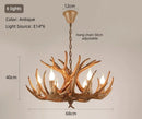 Axyaa Deer Horn Chandelier for Retro Living Room Decor
