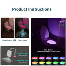 Axyaa Toilet Night Light: Rechargeable 16 Colors Changing Motion Sensor LED Nightlight
