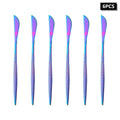 Axyaa Stainless Steel Colorful Cutlery Set with Cracked Handle - Portuguese Style