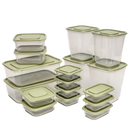 Axyaa Kitchen Storage Container Set - 17 Pcs Transparent Food Organizer Jars