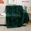 Axyaa Deer Plush Knitted Blanket | Multi-Purpose Sofa & Air Conditioner Blanket