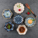 Axya Ceramic Hot Sauce Dish Set - Small Kitchen Porcelain Saucers for Condiments
