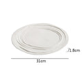 Axyaa Ceramic Texture Plate Set for Steak, Pasta, and Desserts