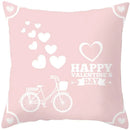 Axyaa Valentine's Day Parchment Pillow Set for Home Sofa, Square Pillowcase