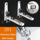 Axyaa Stainless Steel Microwave Oven Holder Foldable Retractable Kitchen Shelf Bracket