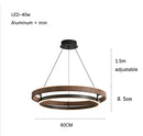Axyaa Modern Wood Grain Retro Pendant Light for Living Room, Dining Room, Bedroom