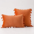 Black Tassel Pillowcases by Axyaa - Velvet Holiday Home Decoration Gift