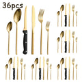 Axyaa Stainless Steel Tableware Set, 48pcs, Dishwasher Safe, Steak Knife, Classic Design