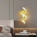 Axyaa LED Wall Lamp: Minimalist Nordic Bedroom Sconce, Black/White/Gold, Living Room Decor