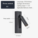 Axyaa Black Brass USB Wall Lamp Sconce, 3W Spotlight for Bedroom Reading