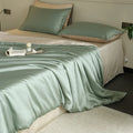 Axyaa Mulberry Silk Comforter Cover - Solid Color Quilt Cover with Zipper Closure