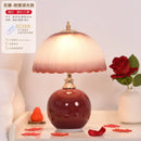 Axyaa Ceramic Glass Mushroom Table Lamps LED Bedroom Study Desk Lights