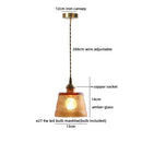 Axyaa Colorful Glass LED Pendant Lamp Retro Gold Brass Modern Nordic Hanging Light