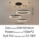Axyaa LED Rings Chandelier - Acrylic Living Room Hanging Light