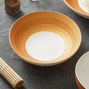 Axyaa Ceramic Meal Bowl Set - Elegant and Modern Household Restaurant Noodle Soup Rice Bowl