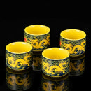 Axya Dragon Kung Fu Tea Set for 6, High-end Bone Tea Set