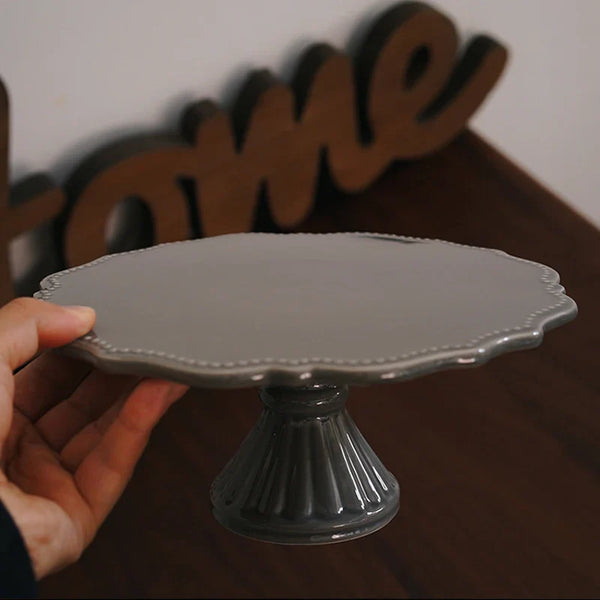 Axya Ceramic Pillar Relief Snack Tray: Retro Props, Vintage Cake Tray