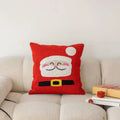 Axyaa Christmas Embroidery Canvas Pillowcase 45x45cm - Holiday Home Decoration