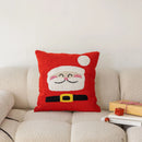 Axyaa Christmas Embroidery Canvas Pillowcase 45x45cm - Holiday Home Decoration