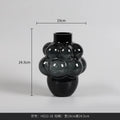 Axyaa Grey Grape Vase: Elegant Art Decor for Living Room, Dining Table, TV Cabinet