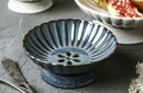 Axyaa Ceramic Dessert Tray Tea Tray Dry Fruit Tray Large Footed Fruit Tray