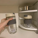 Axyaa Glass Water Bottle with Lid & Straw - Portable & Anti-scalding Cup