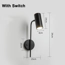 Axyaa Metal Wall Lamp Rotatable Sconce Lights E27 Bulb Iron Baking Painting