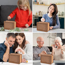 Axyaa Wooden Piggy Bank with Money Goals Counter for Kids and Adults