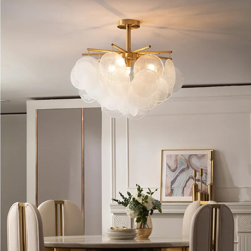 Axyaa Shell Chandelier Pendant Light for Modern Home Decor