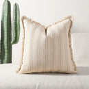 Axyaa Stripe Pillow Cover with Beard Edge for Sofa & Bedroom Décor
