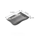 Axyaa Stainless Steel Retro Wave Plate for Dessert, Restaurant, and BBQ