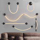 Axyaa Soft LED Wall Lamp: Nordic Style Luminescent Neon Tube for Bedroom