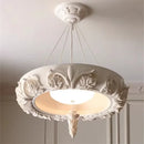 Axyaa French Carved Pendant Luxury Gypsum Hanging Lamp LED Lighting