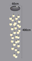 Axyaa Crystal Chandelier Stair Pendant Lamp Living Room Lighting