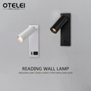 Axyaa LED Wall Spotlight with Switch and USB Port for Bedroom Living Room