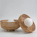 Axyaa Rattan Wall Lamps LED Modern Lighting Fixture for Home Restaurant Bedroom
