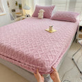 Axyaa Plush Velvet Fitted Sheet Set for Single and Couple Bedding