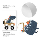 Axyaa Cartoon Vehicle & Dinosaur Canvas Wall Art for Boys Room