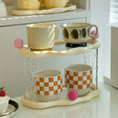 Axyaa 2 Tier Cup Holder & Organizer Tray - Kitchen Mug Storage Rack