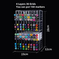 Axyaa Acrylic Marker Holder Desk Organizer for Office School Supplies Storage Shelf