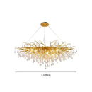Axyaa Gold Crystal Droplet Ceiling Chandelier LED Lighting
