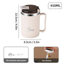 Axyaa Stainless Steel Insulated Coffee Cup with Strainer, Spoon - Portable & Sealed