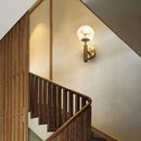 Axyaa Marble Copper Planet Wall Lamp for Home and Hotel Decor