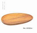 Axyaa Acacia Wood Plate Set for Cake, Dessert, Fruit, Sushi - Premium Special-Shaped Dishes