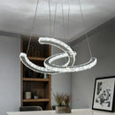 Axyaa Circular Crystal LED Pendant Light for Modern Home Decor