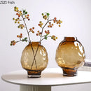 Axyaa Glass Vase Set Artistic Flower Arrangement Hydroponic Decor Dried Flowers Bouquet Jar