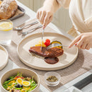 Axya Stoneware Tableware Set, 12/24/36 Pc Beige, 5 Colors, Dinner/Dessert Plate/Bowl, For 4/8/12