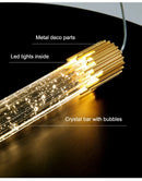 Axyaa Nordic Crystal Pendant LED Ceiling Lamp for Home Decor