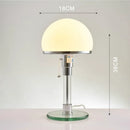 Axyaa Nordic Glass Hemisphere Desk Lamp with Dual-use Charging Feature