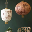 Axyaa Retro Fabric Lantern Pendant Lights for Home and Hospitality